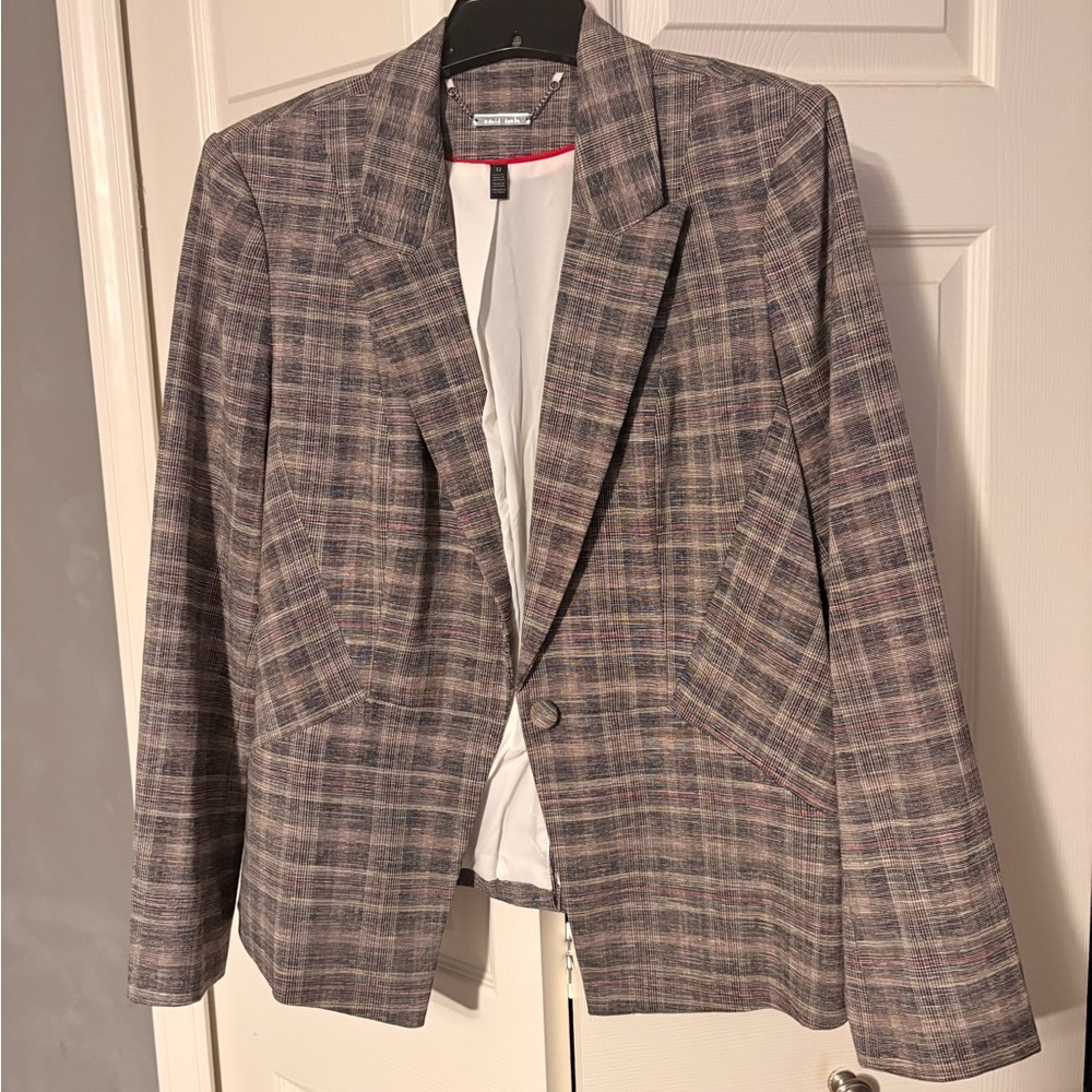 White House Black Market Checkered Blazer